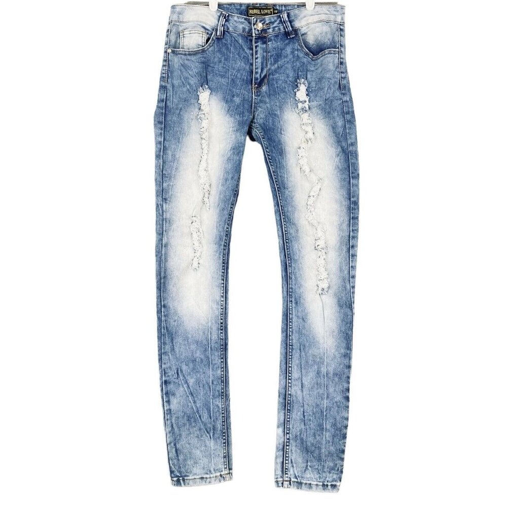 Blue Distressed Women's Jeans